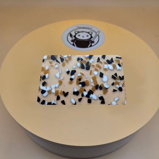 Orange, Black and White dots designer cast acrylic sheet