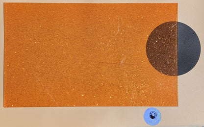 Orange Glitter Translucent Acylic Sheet 12 x 19