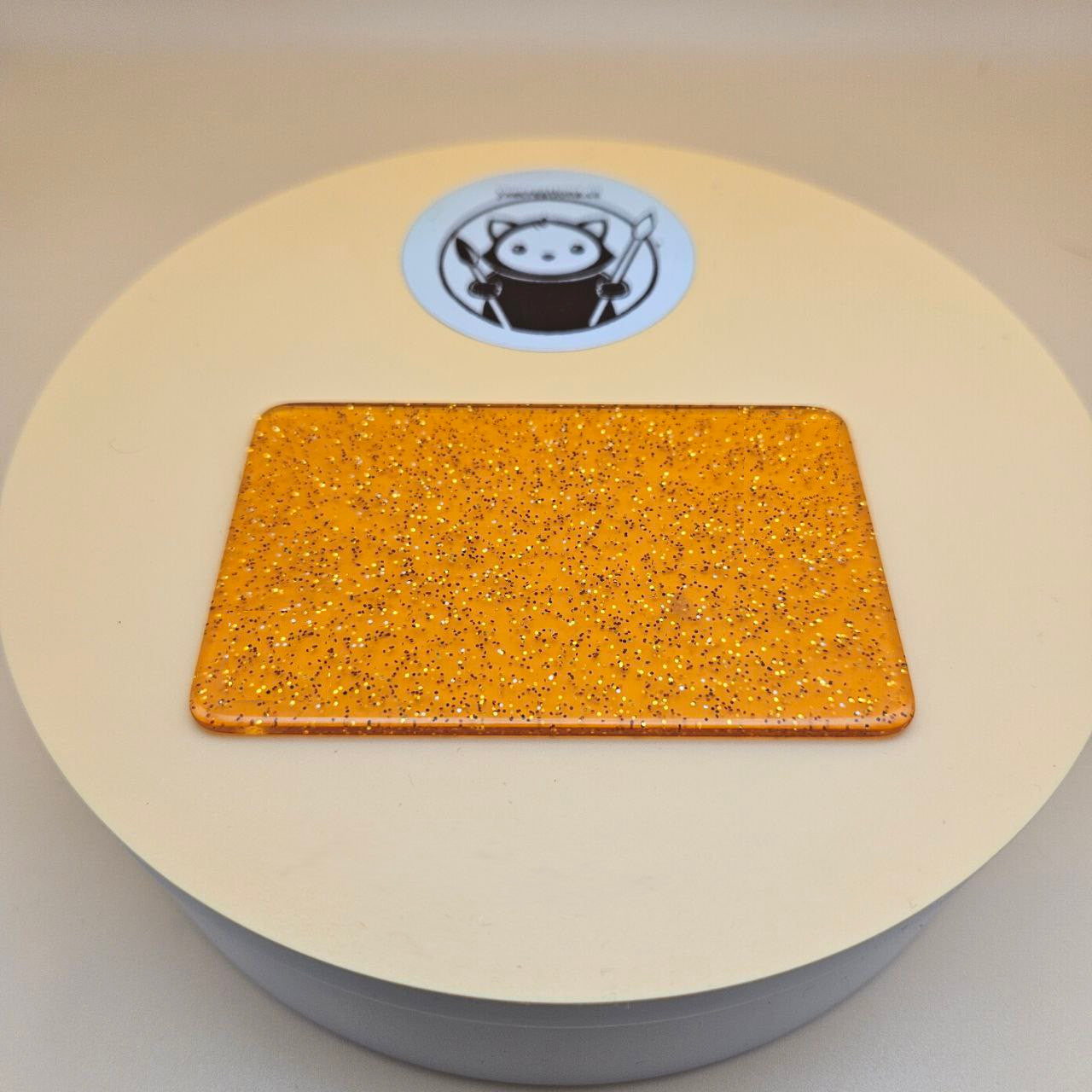 Orange Glitter Translucent Cast Acrylic Sheets