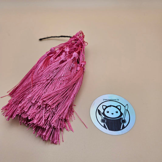 Bright Pink Bookmark Tassel - 50 pack